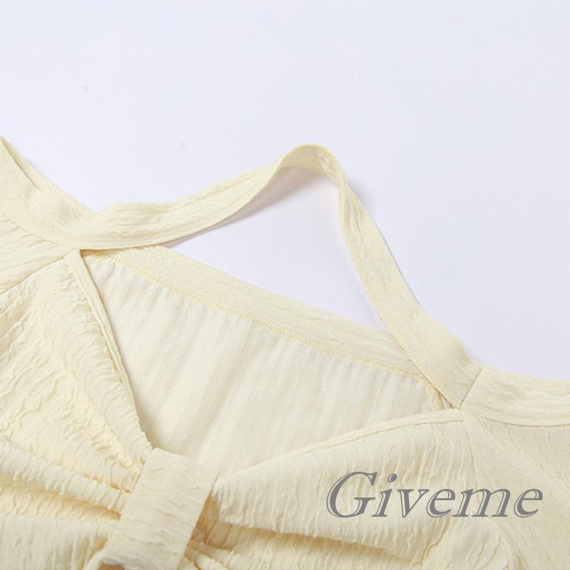 Áo Thun Tay Ngắn Cổ Chữ V Hở Rốn Màu Trơn Thời Trang Cho Nữ