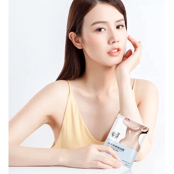 Mặt Nạ Sữa Dê VNO Dưỡng Ẩm Chống Nếp Nhăn Vùng Cổ