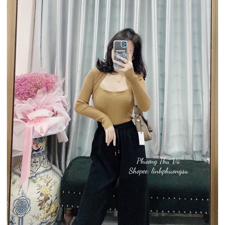 Áo thun nữ dài tay cổ vuông