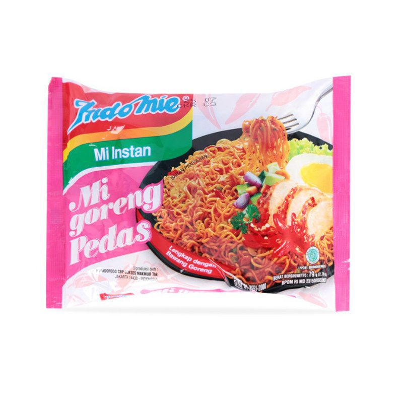 Mì xào khô Indomie Goreng Pedas vị cay nóng gói 79g