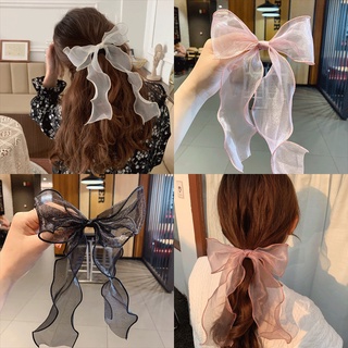 Dây buộc tóc đính nơ phong cách Hàn Quốc xinh xắn dành cho nữ