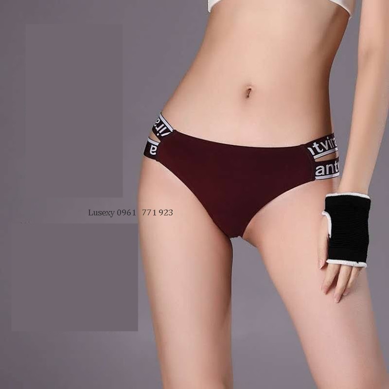 Quần lót nữ lọt khe phong cách thể thao sành điệu màu đen da trắng hồng cam