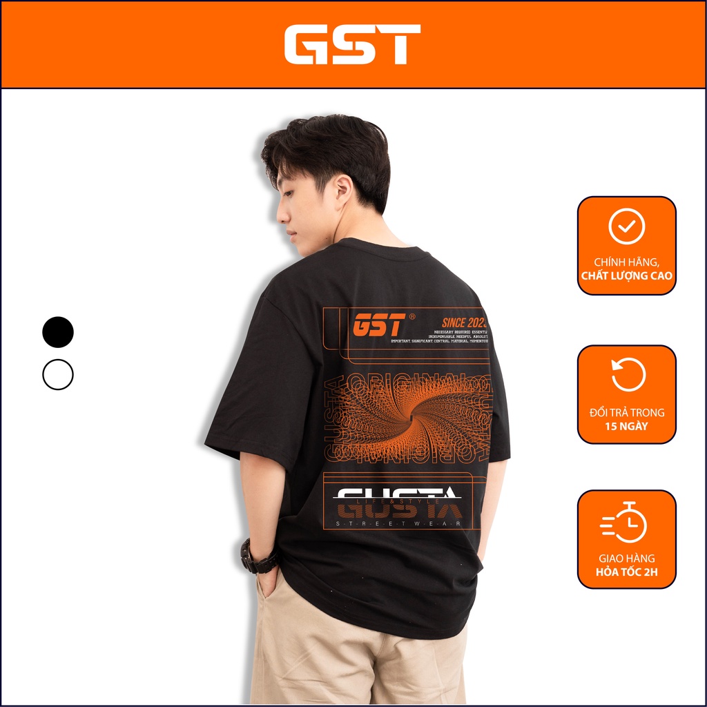 Áo Thun Local Brand GST in hình chữ phông nam nữ tay lỡ form rộng
