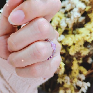 Nhẫn nữ hạt cườm thủy phong cách Hàn