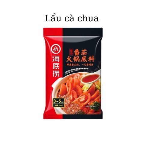 Cốt lẩu cà chua 200g - Gia vị Haidilao nhiều vị date mới ngon như ăn nhà hàng - LuNa Store