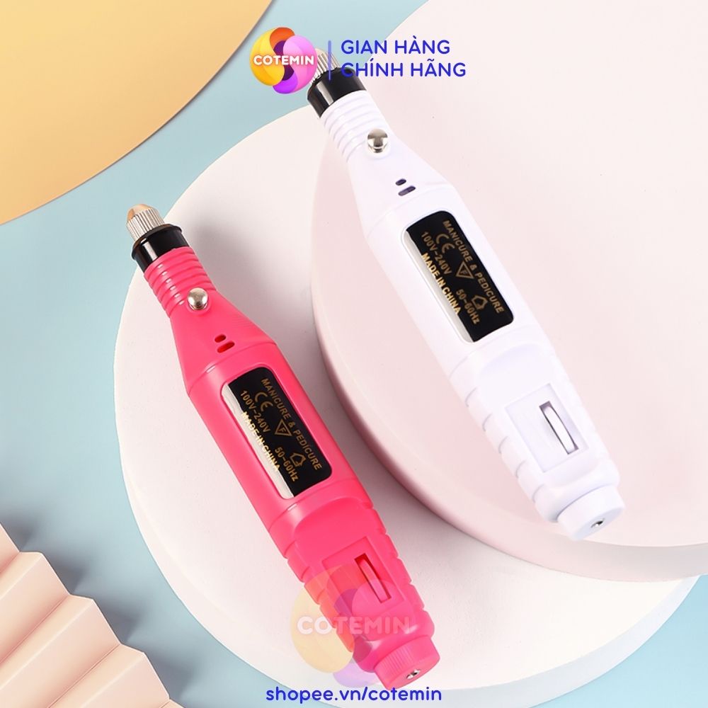 Máy Mài Móng Mini Máy Mài Móng Cầm Tay Nail Chính Hãng TẶNG KÈM 6 Đầu Mài COTEMIN