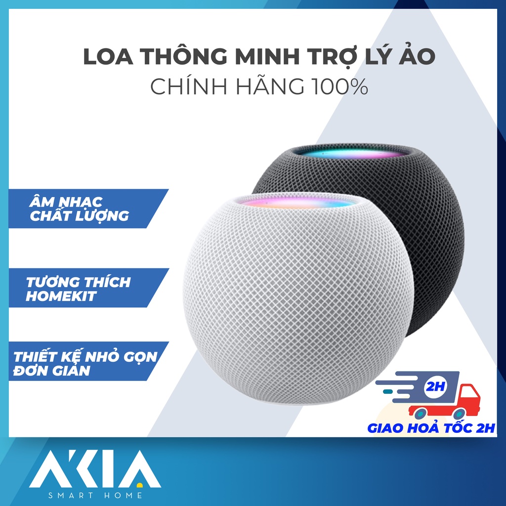 Loa thông minh trợ lý ảo, hỗ trợ ra lệnh bằng giọng nói, âm thanh chất lượng cao, tương thích Homekit, thiết kế nhỏ gọn