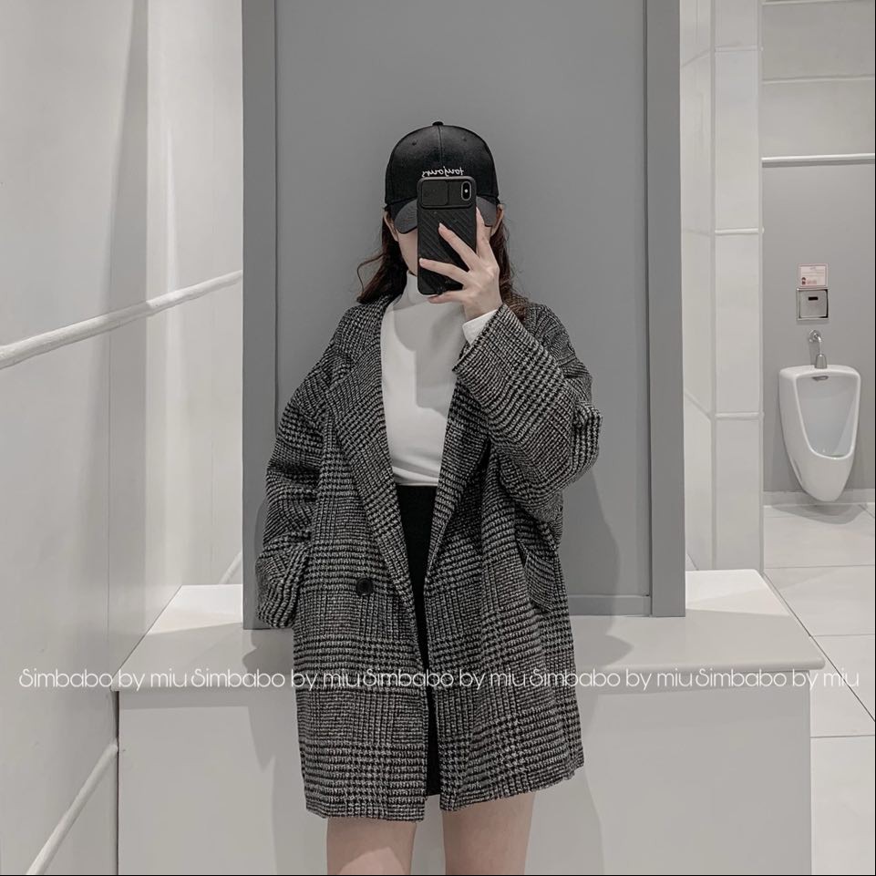 Áo dạ kẻ trần bông Simbabo