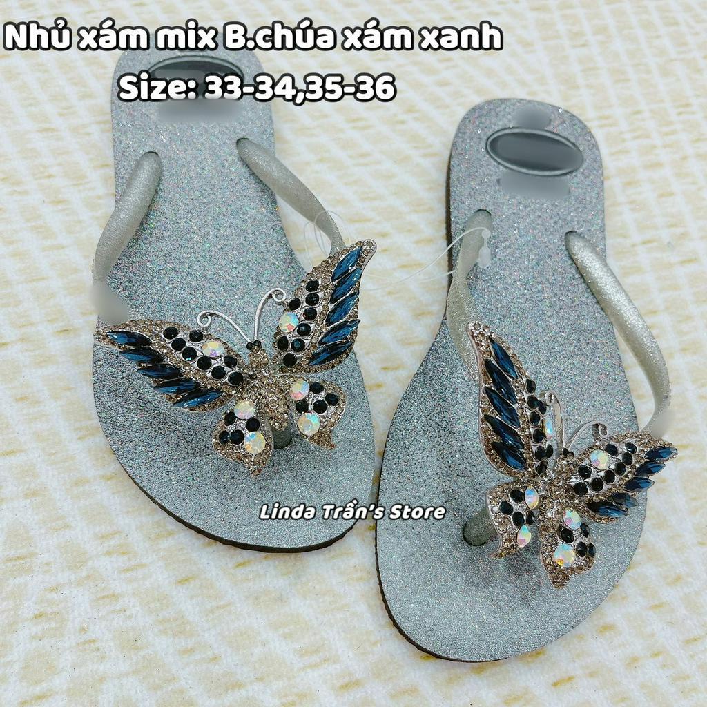 Dép HVN Nhủ xám +Charm