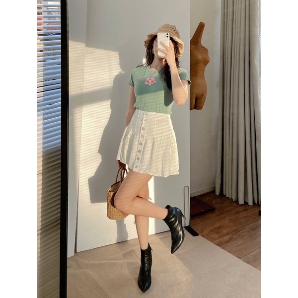 Áo croptop nữ form babytee co giãn tốt cực yêu MIEU - JM16