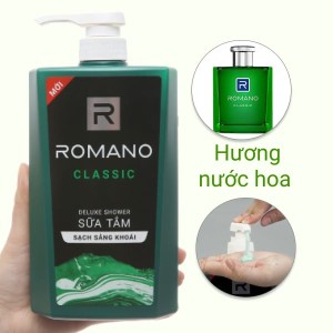 Sữa tắm Romano hương nước hoa 650g Xanh Classic