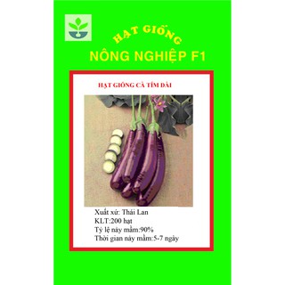 Gói 50 hạt giống cà tím dài