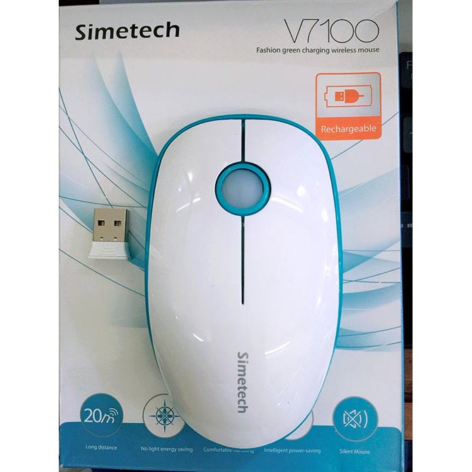 MOUSE KHÔNG DÂY SIMTECH V7100 (CỔNG SẠC PIN)