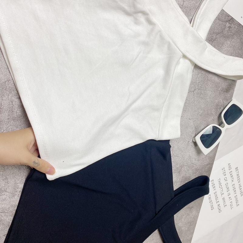 áo croptop chéo cổ A5134