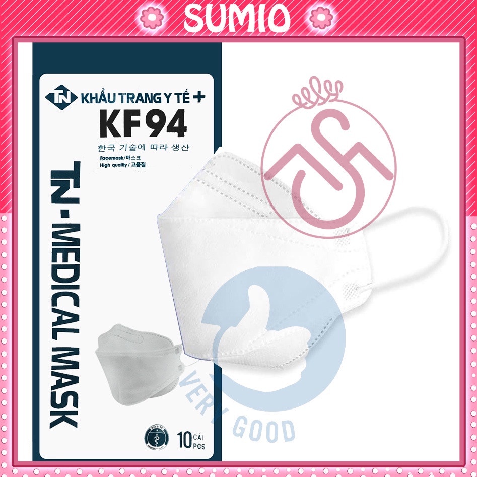 Khẩu trang y tế 3D Mask 4 lớp KF94 thời trang hàn quốc túi 10c kháng khuẩn kiểu hàn quốc chống bụi thoáng khí nhiều màu
