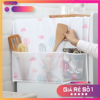 [Xả Kho] Tấm Phủ Tủ Lạnh/ Che Tủ Lạnh Chống Bụi, Chống Thấm Nước, Đựng Đồ Tiện Dụng (Màu Ngẫu Nhiên)