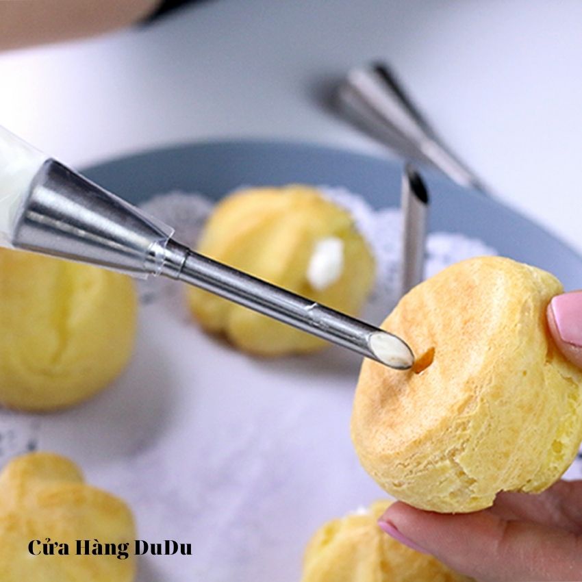 🌻 Đui Bơm Nhân Bánh Su Kem Bằng Thép Không Gỉ - Đầu Bơm Nhân Su Kem NC5051 🌻