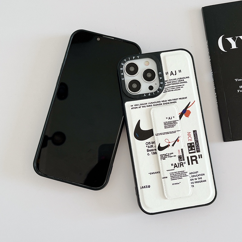 Ốp Điện Thoại Họa Tiết Veneer Có Giá Đỡ Cho iPhone X XS XR 7 8 Plus 11 12 13 Pro Max
