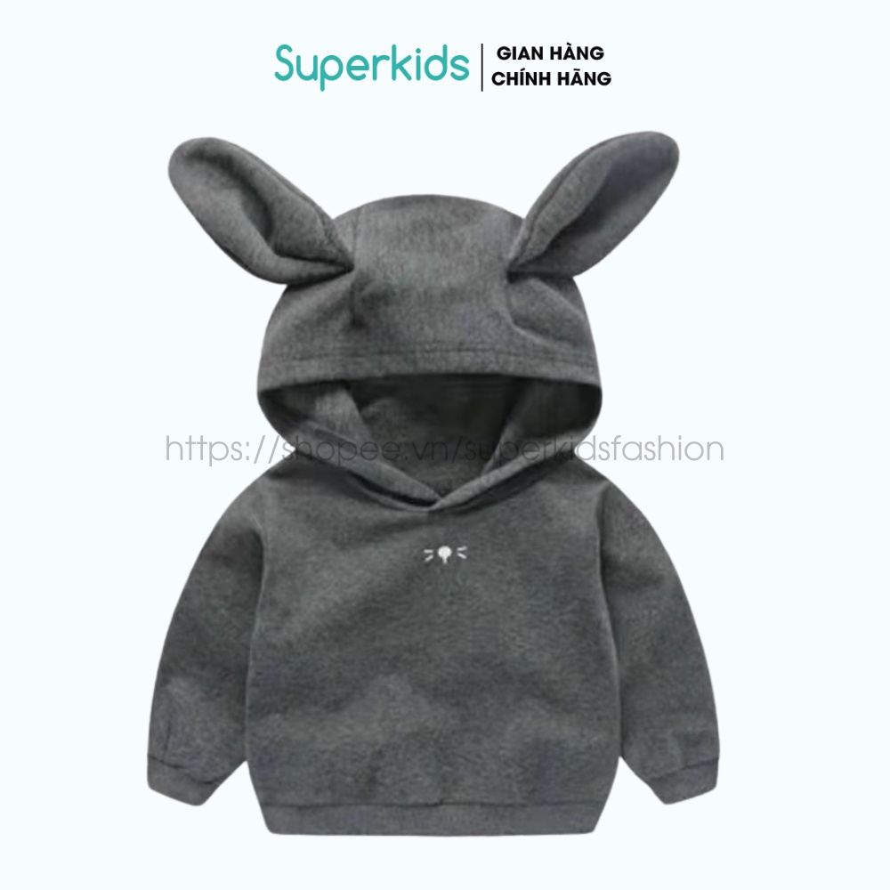 Áo nỉ hoodie tai mèo dễ thương cho bé 8-18kg QATE732