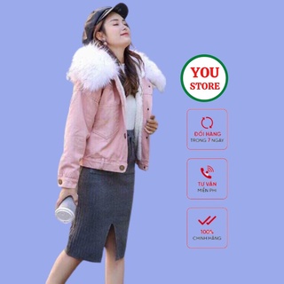 Áo Kaki Nữ Lót Lông Cừu Cổ Bẻ Chất Dày Dặn Mặc Mùa Đông Siêu Ấm Áp Mã 777 You Store