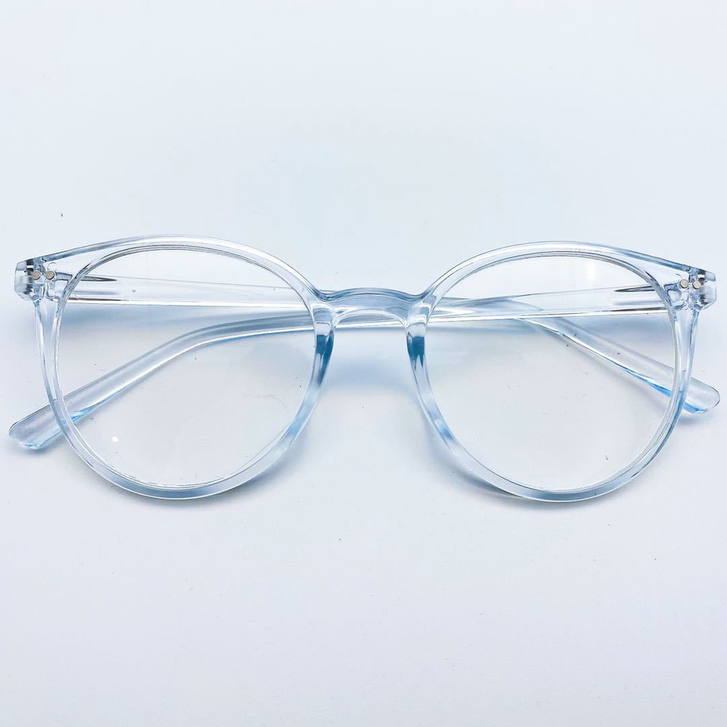 Mắt Kính Gọng Tròn Siêu Nhẹ Chống Tia Sáng Xanh Thời Trang Cho Nữ