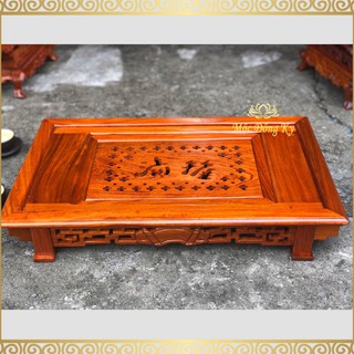 Khay trà tần thủy hoàng gỗ hương cao 9cm