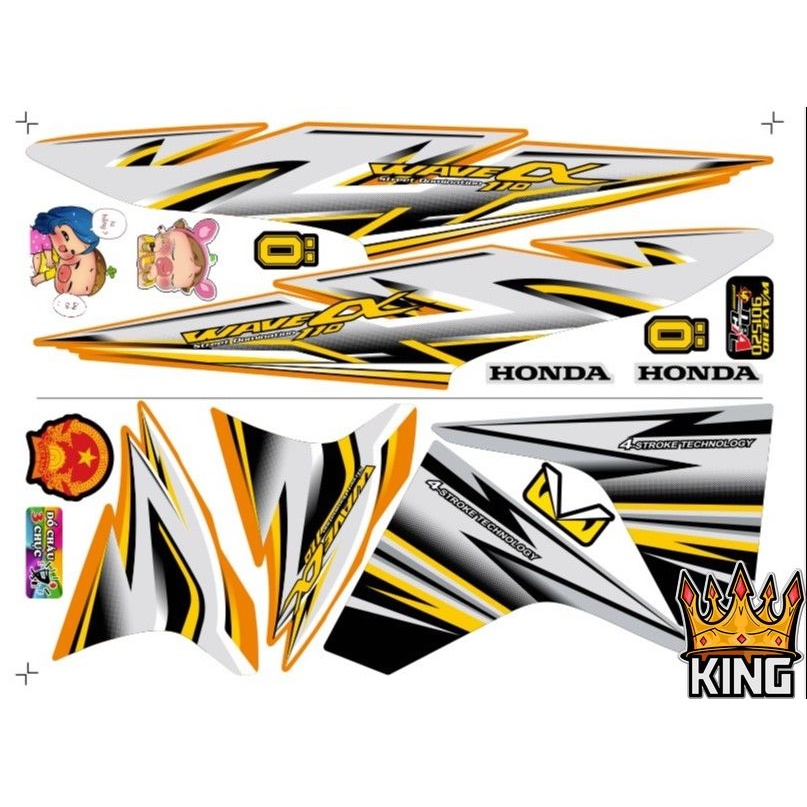 Tem Rời Wave 110cc, Tem Dán Xe 110cc Alpha V5  -Ảnh Thật -#Temxemay#Decal #Wave #Wave110 #Wave110cc