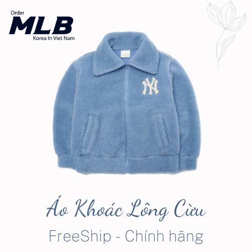 Áo khoác lông cừu MLB Korea chính hãng Basic Stand Neck Dumble Fleece Jumper New York Yankees 3AJPF0316-50BLL