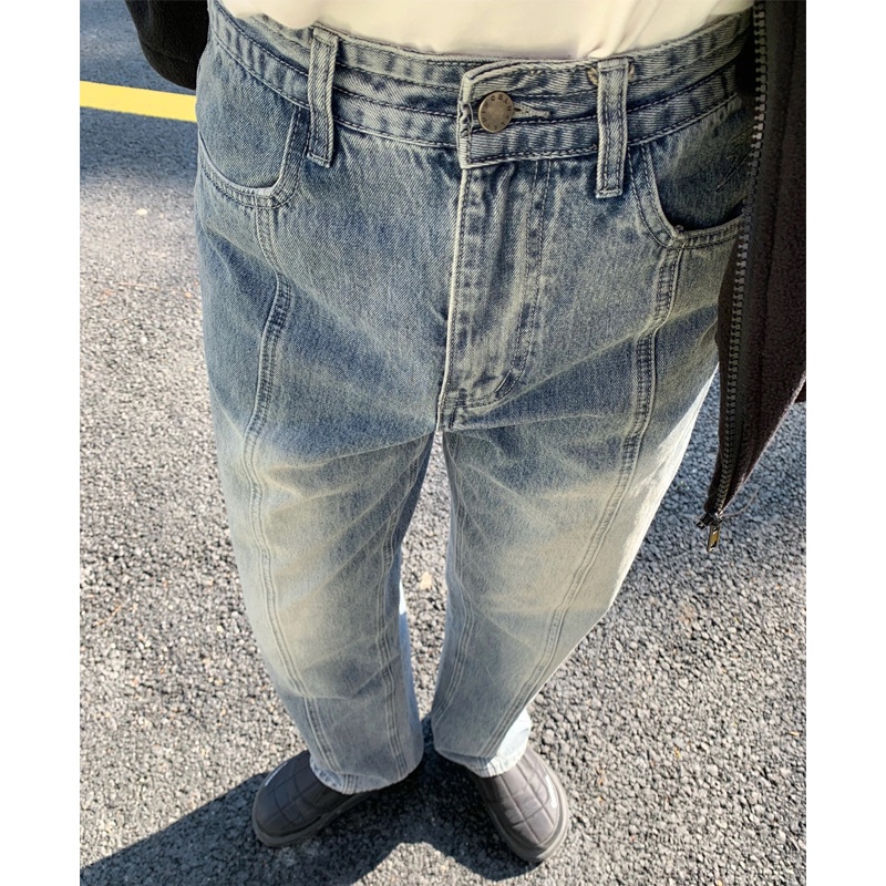 Quần jeans Nữ Dài Dáng Rộng Phong Cách vintage Cá Tính