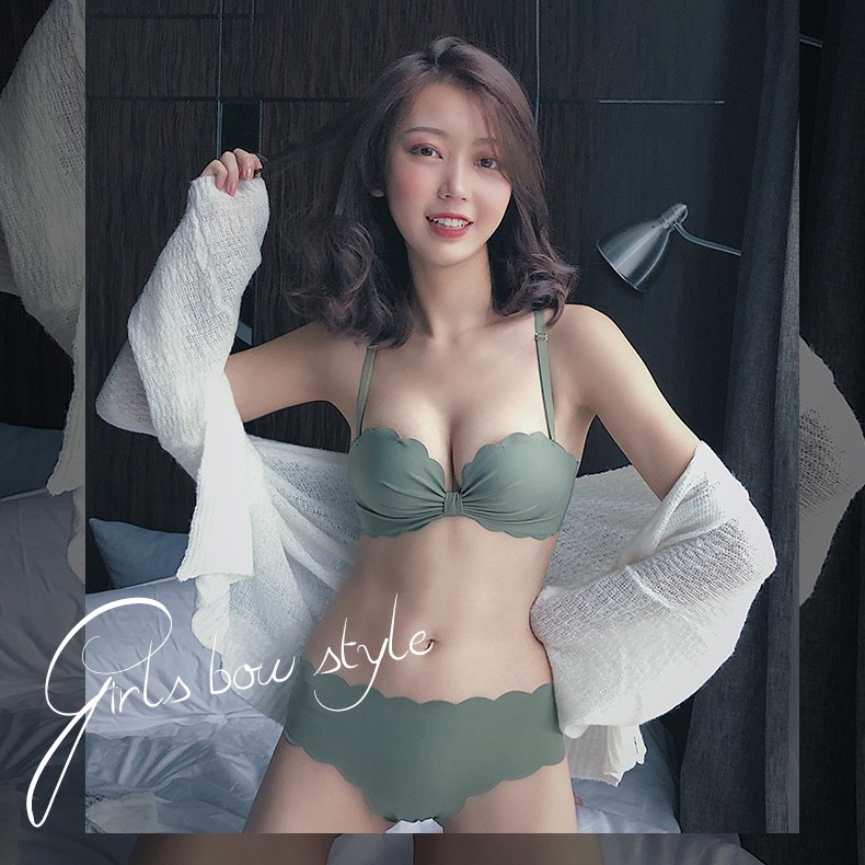 Áo lót su mịn hình nơ Sweet Girl cup ngang đệm 2cm