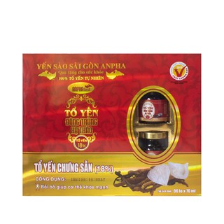 LỐC NƯỚC YẾN SÀO ĐÔNG TRÙNG HẠ THẢO CAO CẤP SÀI GÒN ANPHA - LỐC 6 HŨ