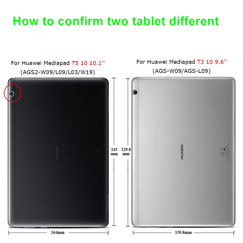 Bao da máy tính bảng thông minh xoay được 360 độ dành cho HUAWEI MEDIAPAD T5 10 10.1" AGS2-W09/ L09/ L03/ W19