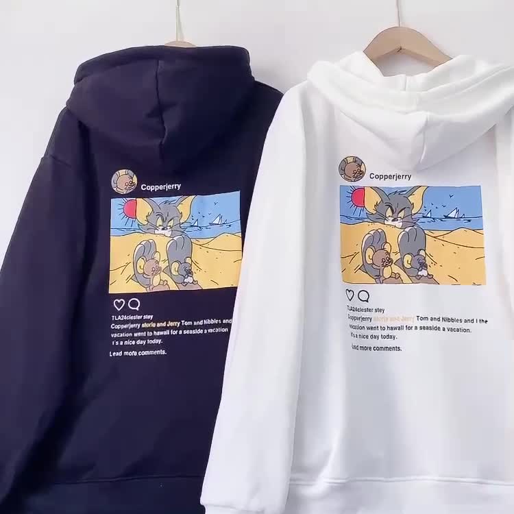 Áo Hoodie Nam Nữ Cặp Đôi Tom and Jerry Đẹp phong cách Hàn Quốc. Chất nỉ dày ấm HD306 Áo Hôdie sweater quà ngẫu nhiên | BigBuy360 - bigbuy360.vn