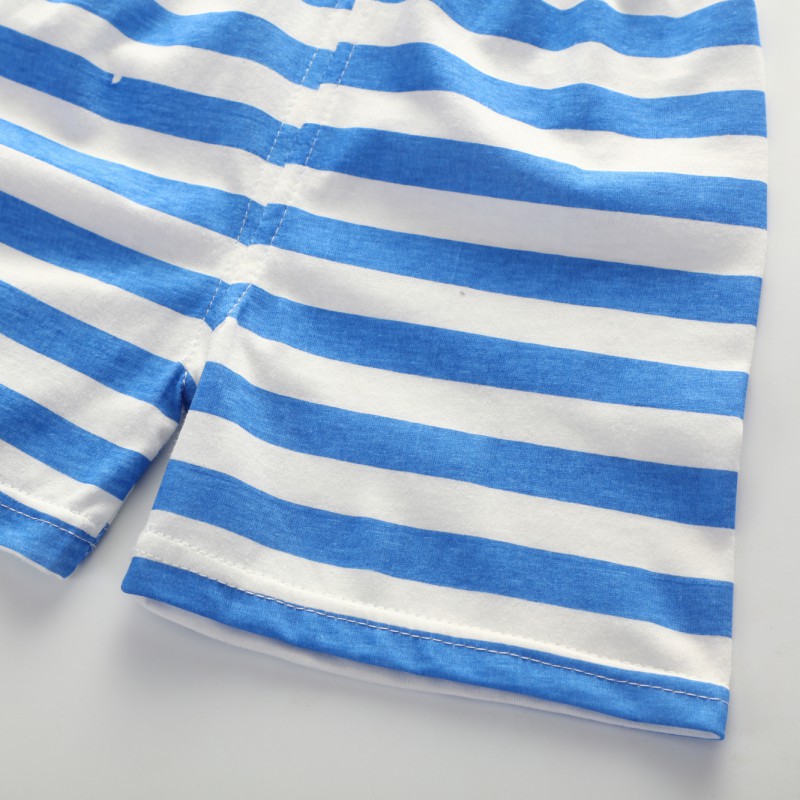 Set áo thun tay ngắn kèm quần cotton họa tiết dễ thương cho bé trai