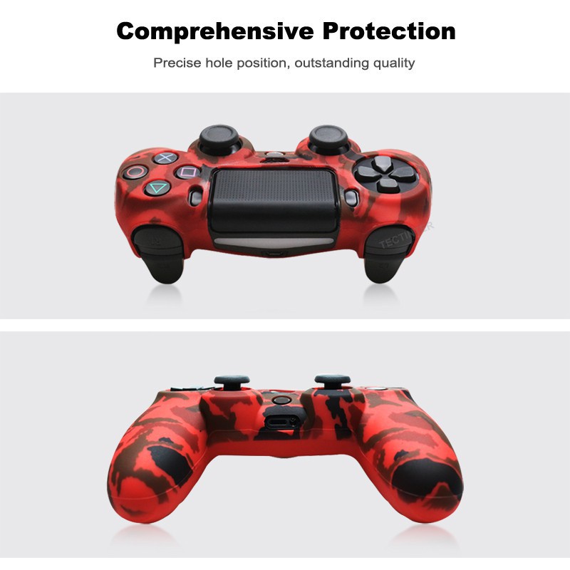 Vỏ Bọc Silicon Dẻo Họa Tiết Rằn Ri Cho Tay Cầm Chơi Game Ps4 Control 4