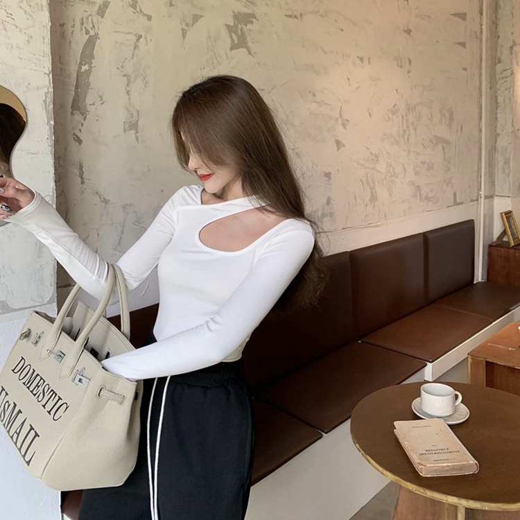 NRVP Áo thun nữ tay dài phong cách Hàn Quốc mới năm 2021