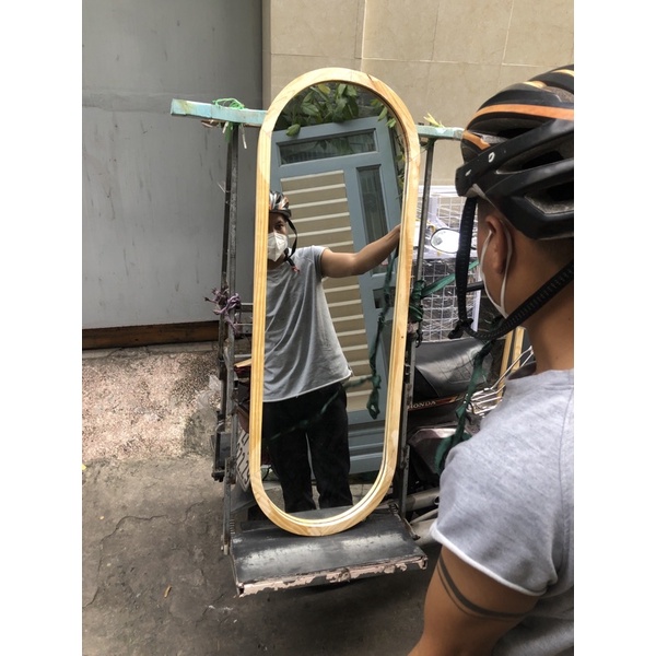 GƯƠNG SOI TOÀN THÂN GỖ THÔNG 40X120