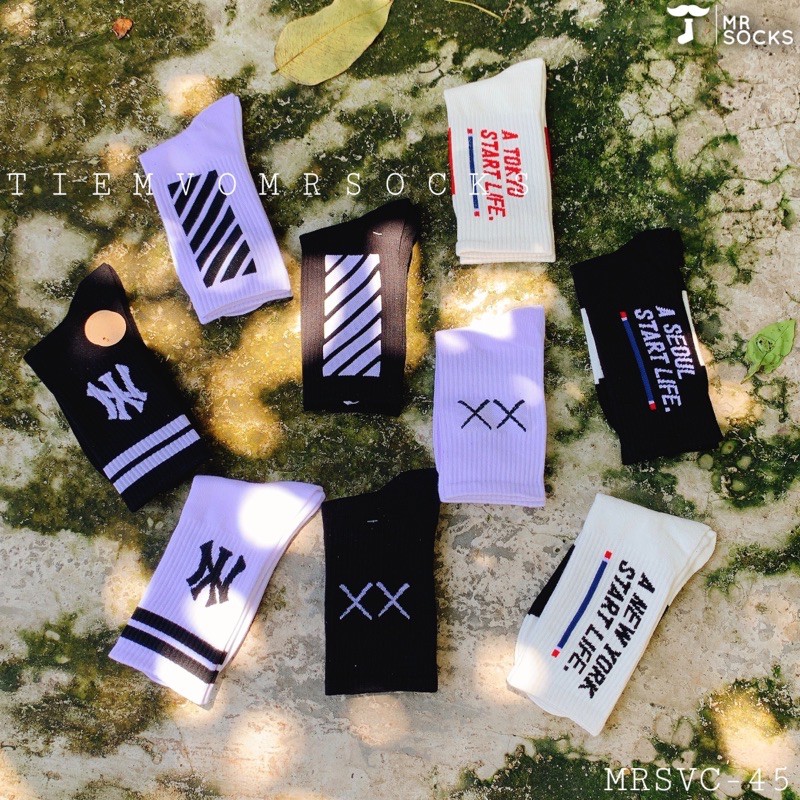Tất cổ cao nam nữ vớ sneaker NY hottrend thời trang hàn quốc đẹp giá rẻ MRSOCKS VC041