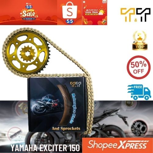 Nhông sên dĩa yamaha exciter 150 thông số zin 42T thiết kế mẫu đĩa tròn cùng màu sắc nổi bật