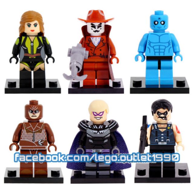 Xếp hình Watchmen Movie Rorschanh -  Dr Manhattan Comedian Silk Spectre Ozymandias Nite Owl Lego Minifigures Xinh X0131