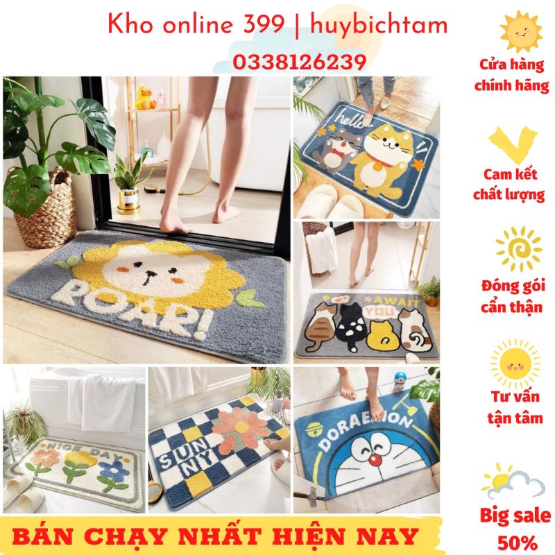 THẢM CHÙI CHÂN LÔNG CỪU 5D [RẺ VÔ ĐỊCH] trang trí nhà cửa, decor, lau chân, chống trượt mềm mại siêu thấm 40x60