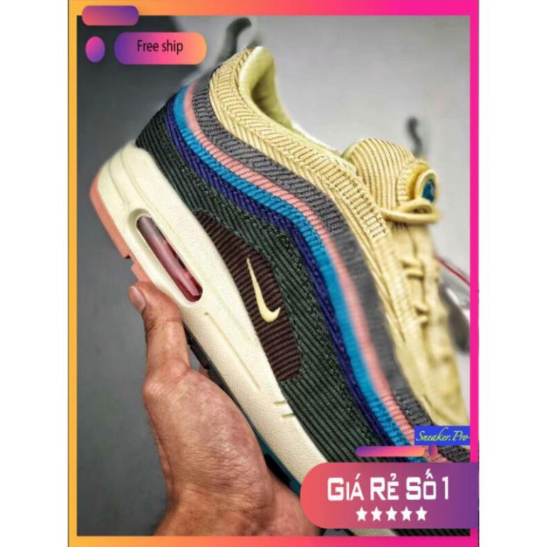 Giày thể thao sneaker  AIR MAX 97 Sean Wotherspoon bảy màu da lộn siêu đẹp cho cả nam và nữ siêu đẹp