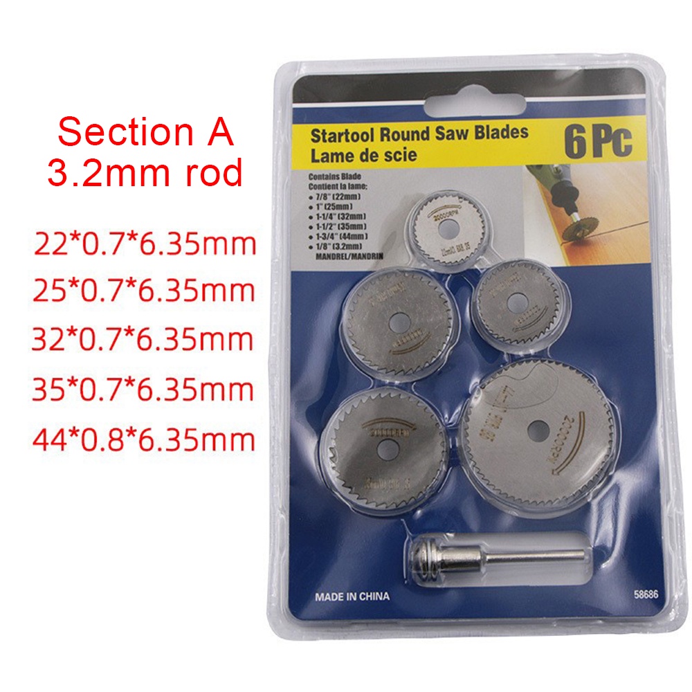 Set 6 lưỡi cưa DIYMORE bằng thép tốc độ cao chuyên dụng cho đồ gỗ