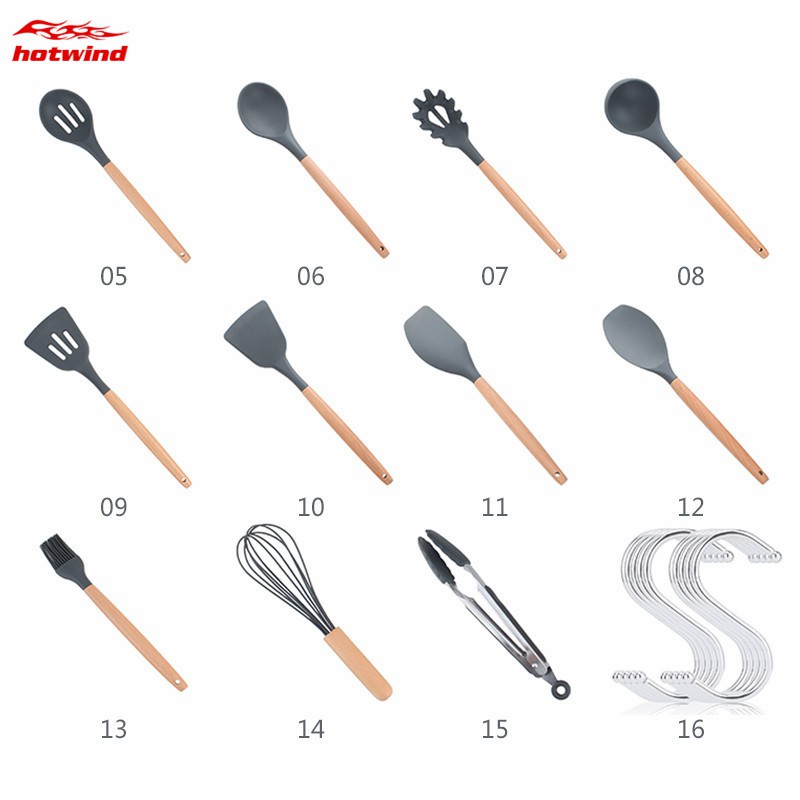 Dụng cụ nhà bếp đầu silicon chống dính