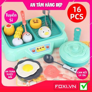 [FREESHIP HOÀN XU 50%] Bộ đồ chơi nấu ăn cao cấp 16 chi tiết dễ thương-Trò chơi nhập vai-Giáo dục hướng nghiệp cho bé