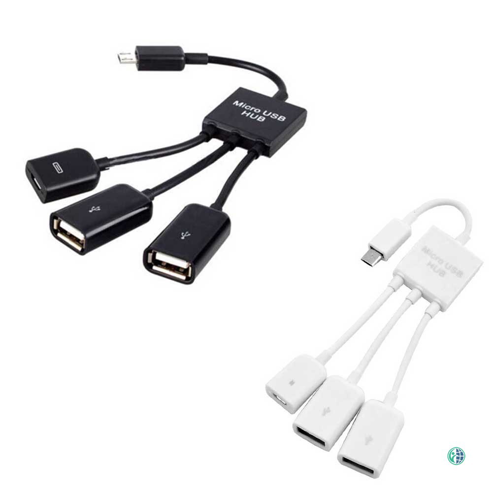 Thiết bị chuyển đổi đầu dây cáp Micro USB USB 2.0 OTG 3 trong 1 tiện dụng