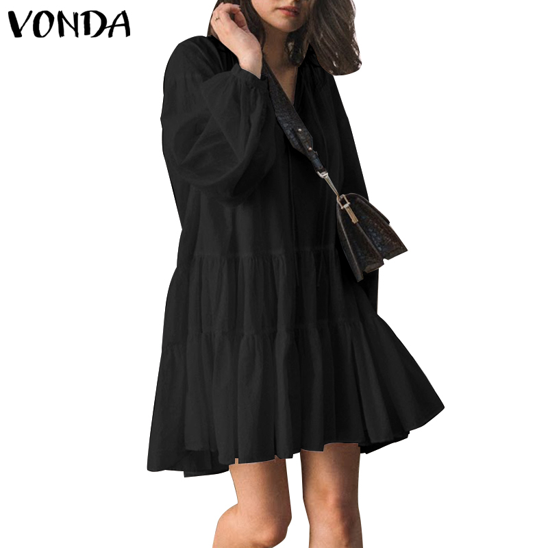 [ Mã FAGREEN1505 giảm 10% tối đa 30K đơn 99K] Đầm VONDA Màu Trơn Dài Tay Thời Trang Đáng Yêu Cho Nữ | BigBuy360 - bigbuy360.vn