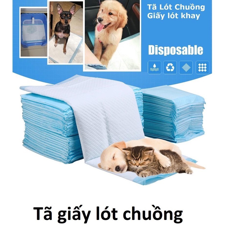 (Lẻ 1 chiếc) Bỉm chó mèo dạng quần dán &amp; Tã giấy lót chuồng chất liệu giấy siêu thấm cho thú cưng