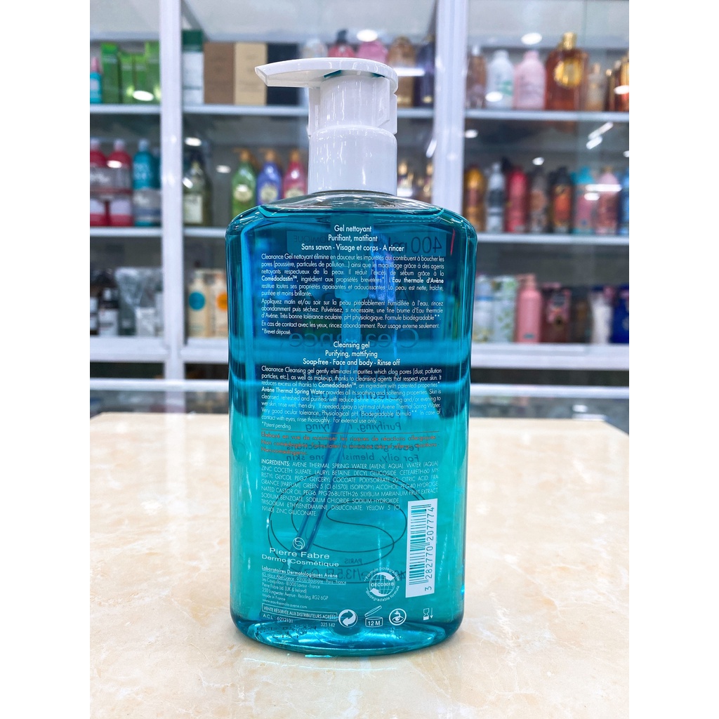 Sữa Rửa Mặt Dạng Gel Dành Cho Da Dầu Mụn Avène Cleansing Gel 400mL