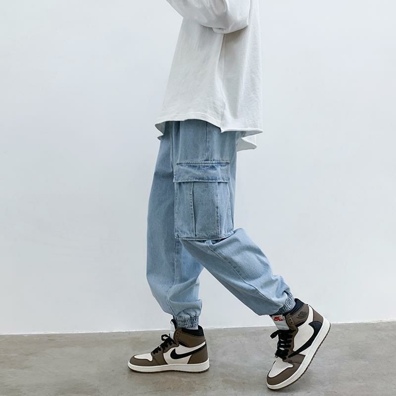 Quần Bò Jogger Túi Hộp Cạp Chun Nam Nữ Phong Cách HIPHOP STREETWEAR Quần Jeans Jogger Phù Hợp Đi Học Đi Chơi Dễ Phối Đồ